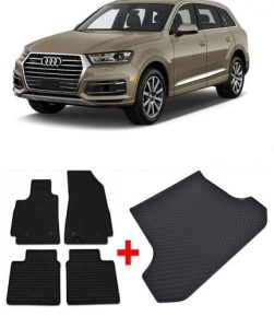 Audi Q7 4M din 06.2015 - Prezent Suv 5 Locuri *1, Set Covorase + tavita portbagaj auto - Img 2