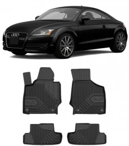 Audi Tt Din 2006 - 2014, Coupe , Set Covorase Auto Tip Tavita Premium 3D, din cauciuc accesorii pentru autoturismul tau - masina v166868