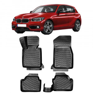 Bmw 1 Class II F20 / F21 2011-2019 Set 4 covorase auto din cauciuc tip tavita premium line 3D accesorii pentru autoturismul tau - masina v242820