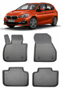Bmw Seria 2 F45, Van, Din 09.2014 - Prezent , Set Covorase Auto Tip Tavita Premium 3D, din cauciuc accesorii pentru autoturismul tau - masina v175188
