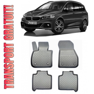 Bmw Seria 2 F46, Van, Din 03.2015 - Prezent, Gran Tourer , Set Covorase Auto Tip Tavita Premium 3D, din cauciuc
