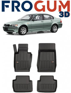 Bmw Seria 3 E46 Din 1998 - 02.2005, Sedan, X-DrIVe Set Covorase Auto Tip Tavita Premium 3D, din cauciuc accesorii pentru autoturismul tau - masina v161972