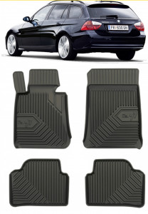Bmw Seria 3 E90 Din 09.2005 - 11.2012, Combi , Set Covorase Auto Tip Tavita Premium 3D, din cauciuc accesorii pentru autoturismul tau - masina v164711