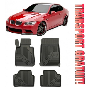 Bmw Seria 3 E92 Din 09.2005 - 11.2012, Coupe , Set Covorase Auto Tip Tavita Premium 3D, din cauciuc