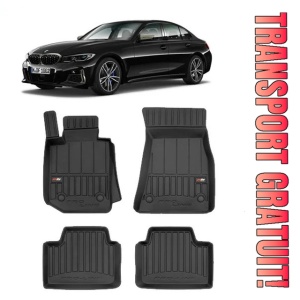 Bmw Seria 3 G20 Din 03.2019 - Prezent, Sedan Set Covorase Auto Tip Tavita Premium 3D, din cauciuc