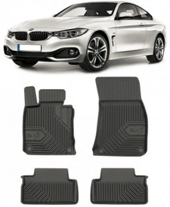 Bmw Seria 4 F32 Din 10.2013 - 09.2020, Coupe , Set Covorase Auto Tip Tavita Premium 3D, din cauciuc accesorii pentru autoturismul tau - masina v166805
