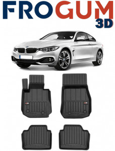 Bmw Seria 4 F36 Din 07.2014 - Prezent, Gran Coupé , Set Covorase Auto Tip Tavita Premium 3D, din cauciuc accesorii pentru autoturismul tau - masina v161495