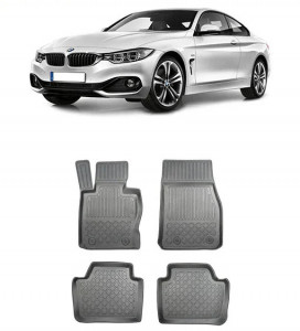 Bmw Seria 4 F36, Gran Coupe, Din 07.2014 - Prezent , Set Covorase Auto Tip Tavita Premium 3D, din cauciuc accesorii pentru autoturismul tau - masina v173424