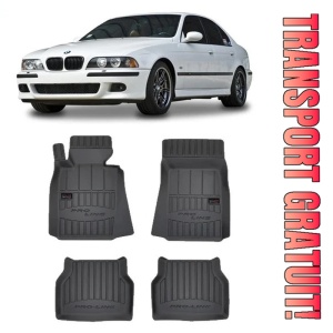 Bmw Seria 5 E39, Sedan, Din 1996 - 06.2003 , Set Covorase Auto Tip Tavita Premium 3D, din cauciuc
