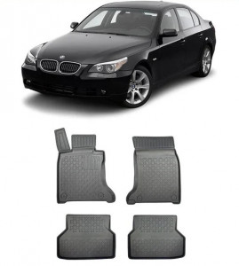 Bmw Seria 5 E60, Sedan, Din 07.2003 - 02.2010 , Set Covorase Auto Tip Tavita Premium 3D, din cauciuc accesorii pentru autoturismul tau - masina v175098