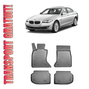 Bmw Seria 5 F10, Sedan, Din 03.2010 - 2013, X-DrIVe , Set Covorase Auto Tip Tavita Premium 3D, din cauciuc