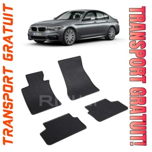 Bmw Seria 5 G30, Sedan, fabricat din 02.2017 - Prezent, set covorase auto dedicate, din cauciuc 100% Premium