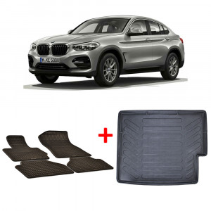 BMW X4 (F26) (2014-2018) Set covorase auto cauciuc Urban Line + Tavita portbagaj Urban Line