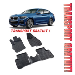 Bmw X4 G02 2018-2025 Set 4 covorase auto din cauciuc tip tavita premium line 3D - Transport Gratuit!