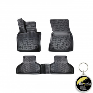 Bmw X5 F15 2013-2018 Set 4 covorase auto din cauciuc tip tavita Premium Line 3D + Tavita portbagaj Modern Line accesorii pentru autoturismul tau - masina v85009