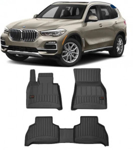 Bmw X5 G05, Suv, Din 11.2018 - Prezent , Set Covorase Auto Tip Tavita Premium 3D, din cauciuc accesorii pentru autoturismul tau - masina v175600
