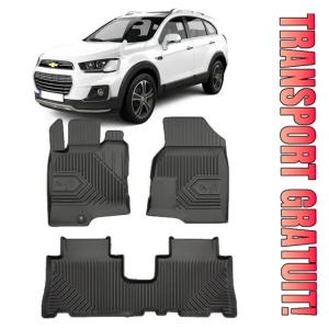 Chevrolet Captiva Din 2006 - 09.2018, Suv , Set Covorase Auto Tip Tavita Premium 3D, din cauciuc