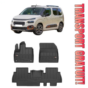 Citroen Berlingo III, Van, Din 06.2018 - Prezent , Set Covorase Auto Tip Tavita Premium 3D, din cauciuc