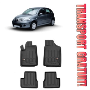 Citroen C3 I Din 2002 - 2009, Hatchback , Set Covorase Auto Tip Tavita Premium 3D, din cauciuc