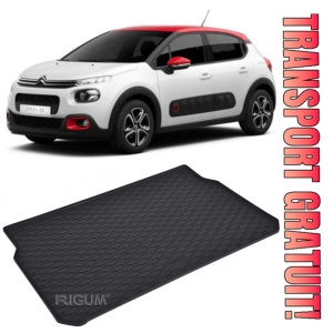 Citroen C3 Tavita pentru portbagaj din cauciuc, compatibila Citroen C3 III fabricatie 01.2017 - prezent, caroserie hatchback