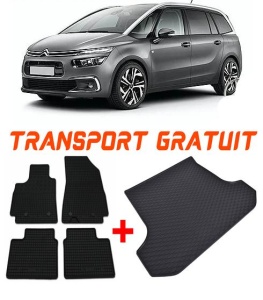 Citroen C4 Grand Picasso II Van din 09.2013 - Prezent *2, Set Covorase + tavita portbagaj auto accesorii pentru autoturismul tau - masina v1888