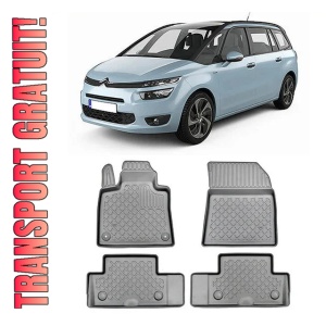 Citroen C4 Grand Picasso II, Van, Din 09.2013 - Prezent , Set Covorase Auto Tip Tavita Premium 3D, din cauciuc