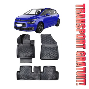 Citroen C4 Picasso II 2013-2020 Set 4 covorase auto din cauciuc tip tavita premium line 3D
