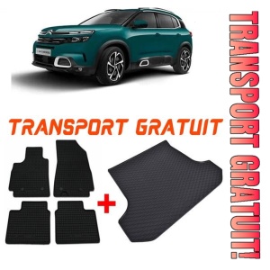 Citroen C5 Aircross din 02.2019 - Prezent Suv Portbagaj Inferior *2, Set Covorase + tavita portbagaj auto