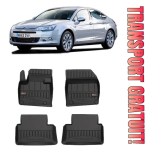 Citroen C5 II, Sedan, Din 2008 - 05.2017 , Set Covorase Auto Tip Tavita Premium 3D, din cauciuc