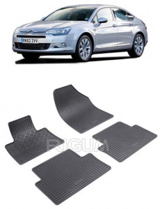 Citroen C5 II, Sedan, fabricat din 2008 - 05.2017, set covorase auto dedicate, din cauciuc 100% Premium accesorii pentru autoturismul tau - masina v155622