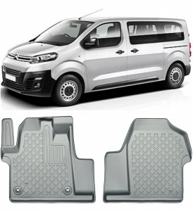 Citroen Jumpy III Din 01.2016 - Prezent, Van , Set Covorase Auto Tip Tavita Premium 3D, din cauciuc accesorii pentru autoturismul tau - masina v164024