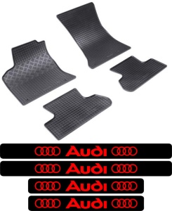 Covorase Audi Q5 8R, SUV, din 11.2008 - 12.2016 si set 4 stickere protectie praguri Audi accesorii pentru autoturismul tau - masina v3999