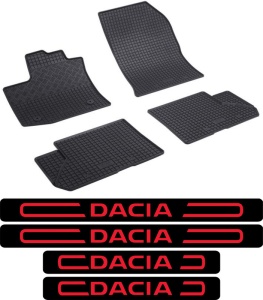 Covorase Dacia Dokker, Van, din 11.2012 - prezent, 5 locuri si set 4 stickere protectie praguri Dacia accesorii pentru autoturismul tau - masina v3511