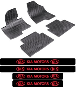 Covorase Kia Sportage III, SUV, din 08.2010 - 12.2015 si set 4 stickere protectie praguri Kia accesorii pentru autoturismul tau - masina v3551