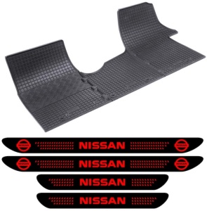 Covorase Nissan NV300 din 11.2016 - prezent, van si set 4 stickere protectie praguri Nissan accesorii pentru autoturismul tau - masina v3871