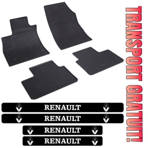 Covorase Renault Talisman, Combi, din 05.2016 - prezent si set 4 stickere protectie praguri Renault