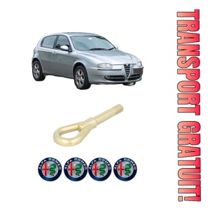 Cui carlig remorcare, tractare auto ALFA ROMEO 147 (937_) din 2001-2010, Otel, Cri-Flo, 4 Stickere cu ALFA ROMEO