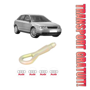 Cui carlig remorcare, tractare auto AUDI A3 (8L1) din 2001-2003, Otel, Cri-Flo, 4 Stickere cu AUDI