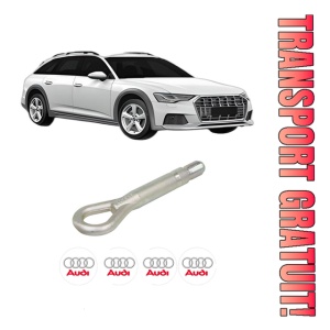 Cui carlig remorcare, tractare auto AUDI A6 Allroad C8 (4AH) din 2018-2021, Otel, Cri-Flo, 4 Stickere cu AUDI