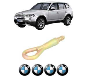 Cui carlig remorcare, tractare auto BMW Seria X3 (E83) din 2003-2011, Otel, Cri-Flo, 4 Stickere cu BMW - Img 2
