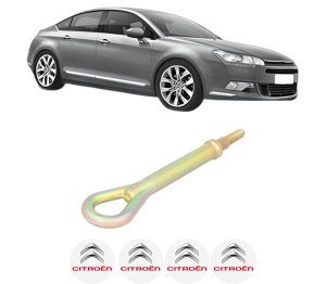 Cui carlig remorcare, tractare auto CITROEN C5 III (RD_) din 2008-2017, Otel, Cri-Flo, 4 Stickere cu CITROEN - Img 2