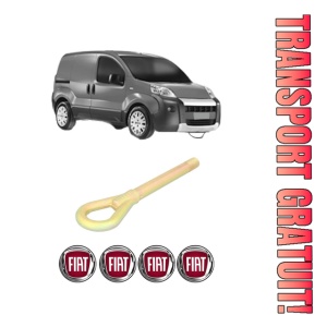 Cui carlig remorcare, tractare auto FIAT 500 (312_) din 2007-2013, Otel, Cri-Flo, 4 Stickere cu FIAT