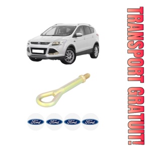 Cui carlig remorcare, tractare auto FORD KUGA II (DM2) din 2013-2019, Otel, Cri-Flo, 4 Stickere cu FORD