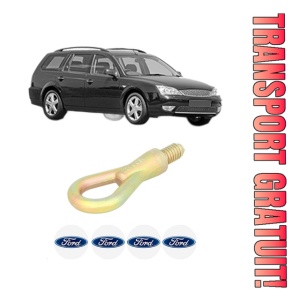 Cui carlig remorcare, tractare auto FORD MONDEO III Turnier (BWY) din 2000-2007, Otel, Cri-Flo, 4 Stickere cu FORD