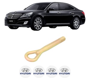 Cui carlig remorcare, tractare auto HYUNDAI EQUUS / CENTENNIAL (VI) din 2009-2016, Otel, Cri-Flo, 4 Stickere cu HYUNDAI - Img 2