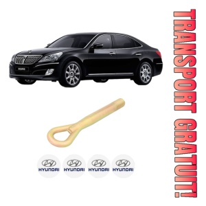 Cui carlig remorcare, tractare auto HYUNDAI EQUUS / CENTENNIAL (VI) din 2009-2016, Otel, Cri-Flo, 4 Stickere cu HYUNDAI