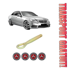 Cui carlig remorcare, tractare auto MERCEDES-BENZ E-CLASS (W212) din 2009-2016, Otel, Cri-Flo, 4 Stickere cu MERCEDES-BENZ