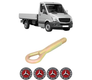 Cui carlig remorcare, tractare auto MERCEDES-BENZ SPRINTER 3-t Platform/Chassis (B906) din 2006-2018, Otel, Cri-Flo, 4 Stickere cu MERCEDES-BENZ - Img 2