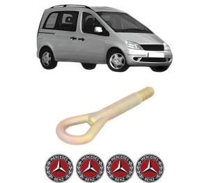 Cui carlig remorcare, tractare auto MERCEDES-BENZ VANEO (414) din 2002-2005, Otel, Cri-Flo, 4 Stickere cu MERCEDES-BENZ - Img 2