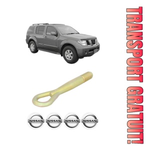 Cui carlig remorcare, tractare auto NISSAN PATHFINDER IV (R52) din 2013, Otel, Cri-Flo, 4 Stickere cu NISSAN